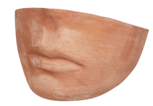 Vaso A Forma Di Faccia In Terracotta  100% Made T0686