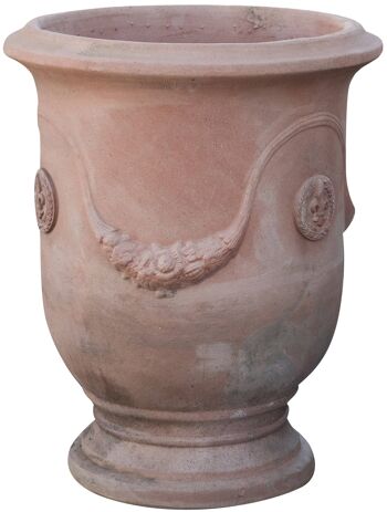 Vase Festonné Vieilli, En Terre Cuite Toscane T0284 1