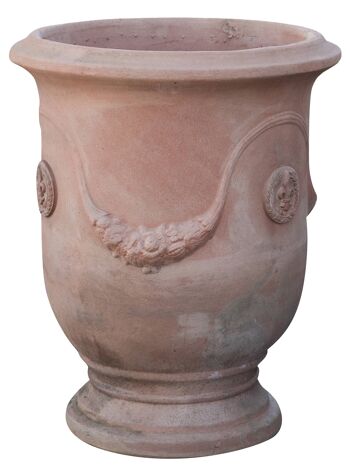 Vase Festonné Vieilli, En Terre Cuite Toscane T0284 2