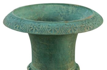 Vase En Fonte Vert Finition Bronzée G0054 4