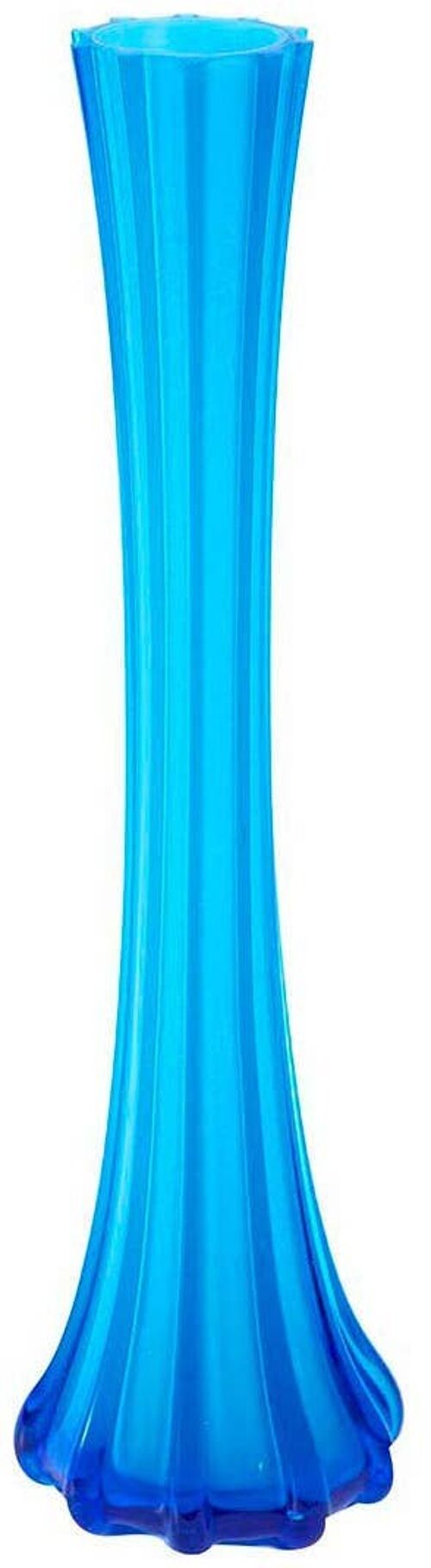 Vaso Vintage In Vetro Colorato Piccolo/azzurro