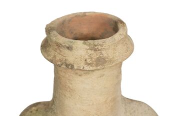 Amphore Ancienne Aux Anses En Terre Cuite Et Socle Porte Vase T0706 3