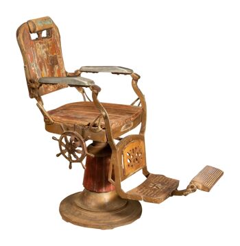 Ancienne chaise de barbier restaurée F1592-7 1