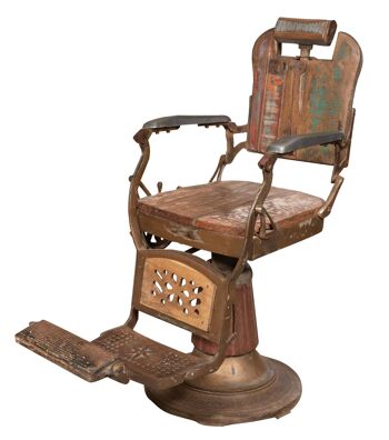 Ancienne chaise de barbier restaurée F1592-15 1