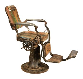 Ancienne chaise de barbier restaurée F1592-9 1