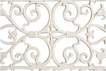 Paillasson En Fonte Finition Blanc Antique L58xpr34xh1.5 Cm 4