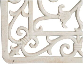 Paillasson En Fonte Finition Blanc Antique L58xpr34xh1.5 Cm 3