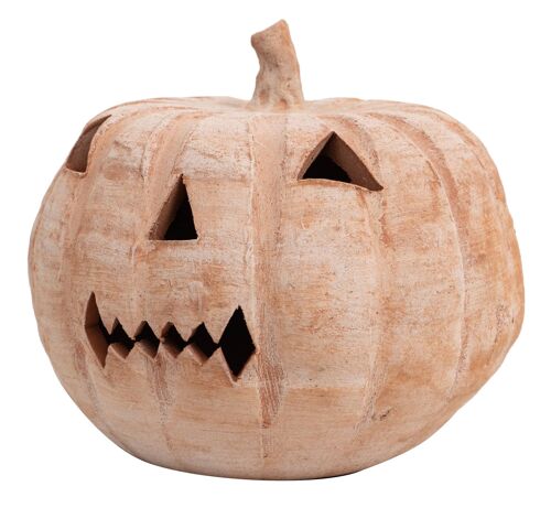 Zucca Di Halloween Lanterna Terracotta 100% Made In Italy