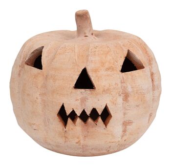 Lanterne Citrouille d'Halloween Terre Cuite 100% Made In Italy T0597-01 2
