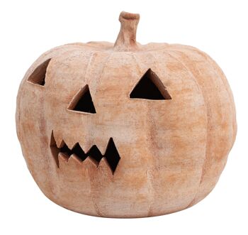 Lanterne Citrouille d'Halloween Terre Cuite 100% Made In Italy T0597-02 1