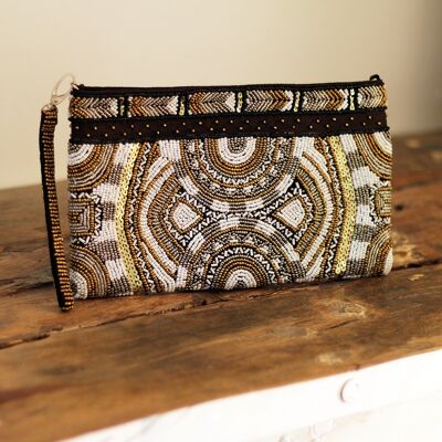 Large gold & silver pouch