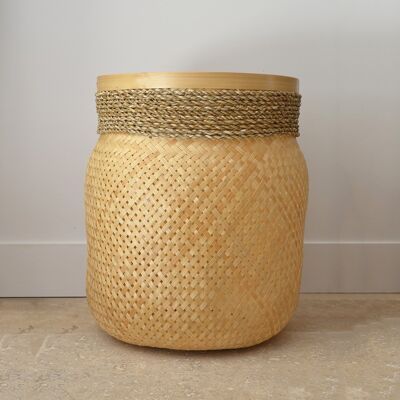 High bamboo basket