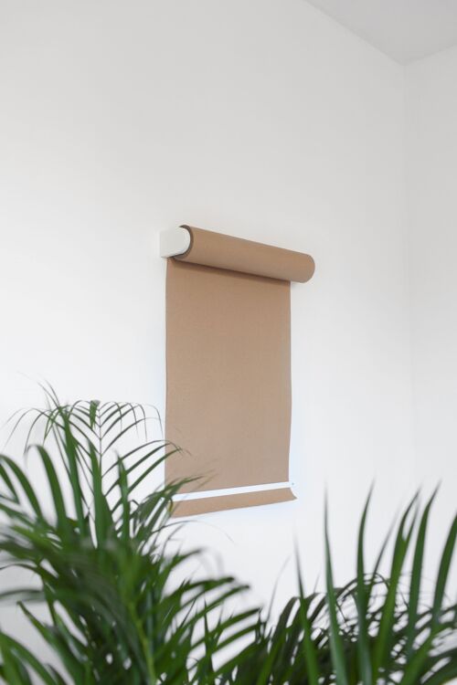 Paper Roller - White mounts with kraft paper