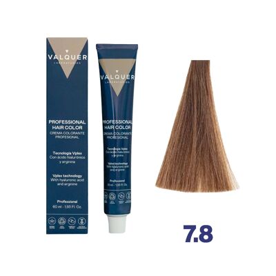 Vplex Crème Colorante 7.8 Blond Moyen Brun Froid - 60 Ml