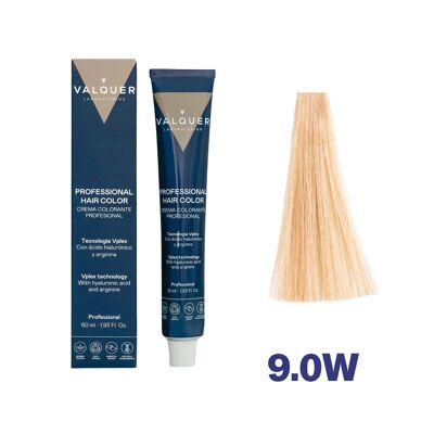 Crème colorante Vplex 9.0W Blond Très Clair Chaud - 60 Ml