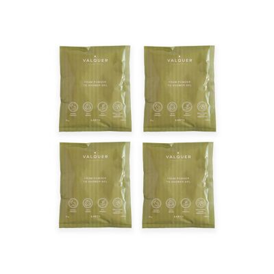 Valquer Shake - 4 sustainable bath gels - 4 sachets Ear