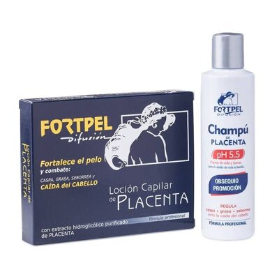 Packen Sie 6 Plazenta-Fläschchen 6x15 ml + Plazenta-Shampoo 200 ml