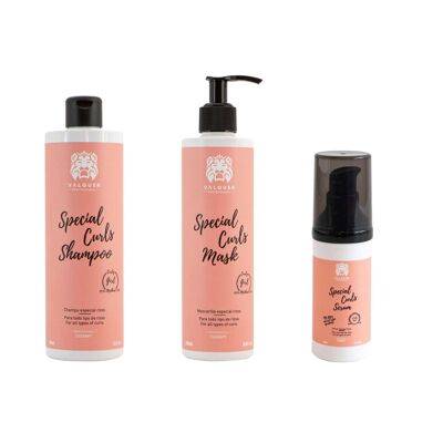 Pack curly Shampoo, mask and serum for curly hair