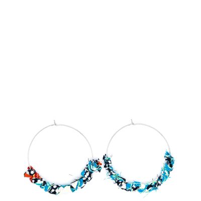 "Kreyol" turquoise blue spot earrings - M
