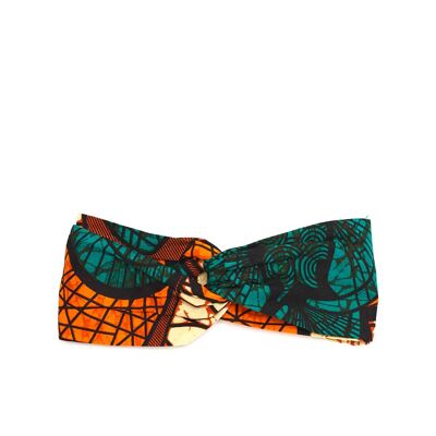 Stirnband Turban Crackle orange - Kind