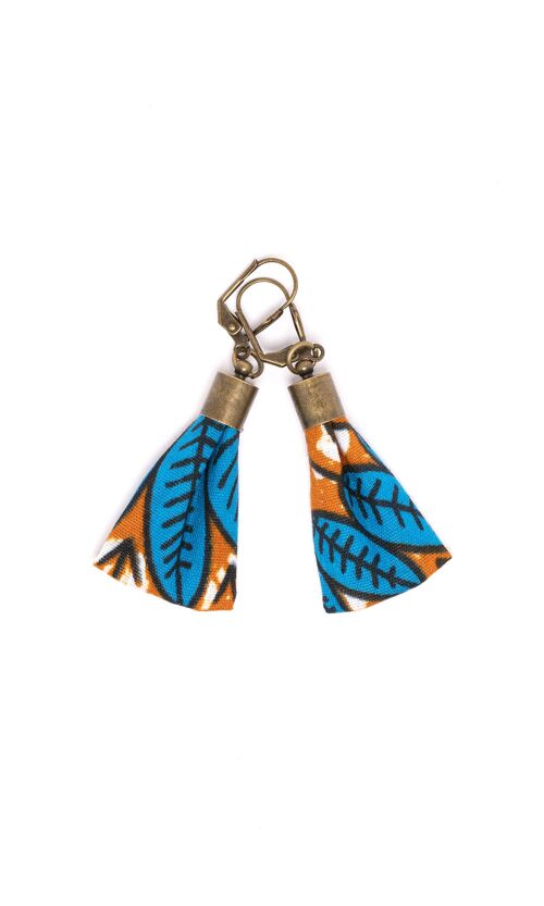 Boucles d'oreilles Hana - Blue leaf