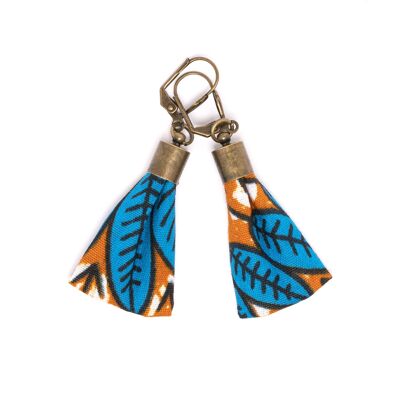 Hana earrings - Blue leaf