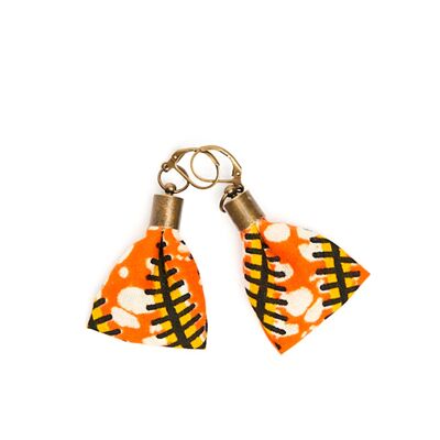 Pendientes - Caracol Naranja