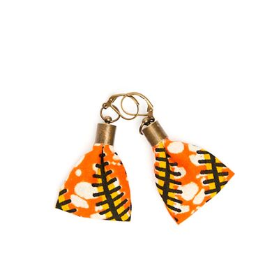 Earrings - Orange Snail