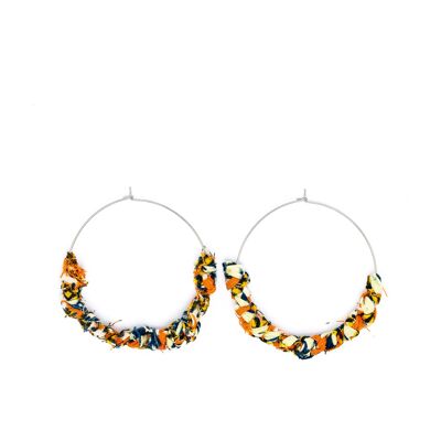 Boucles d'oreilles "Kreyol " Orange beige - L