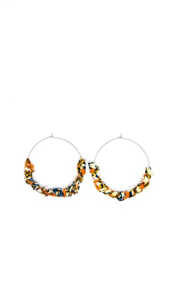 Boucles d'oreilles "Kreyol " Orange beige - L