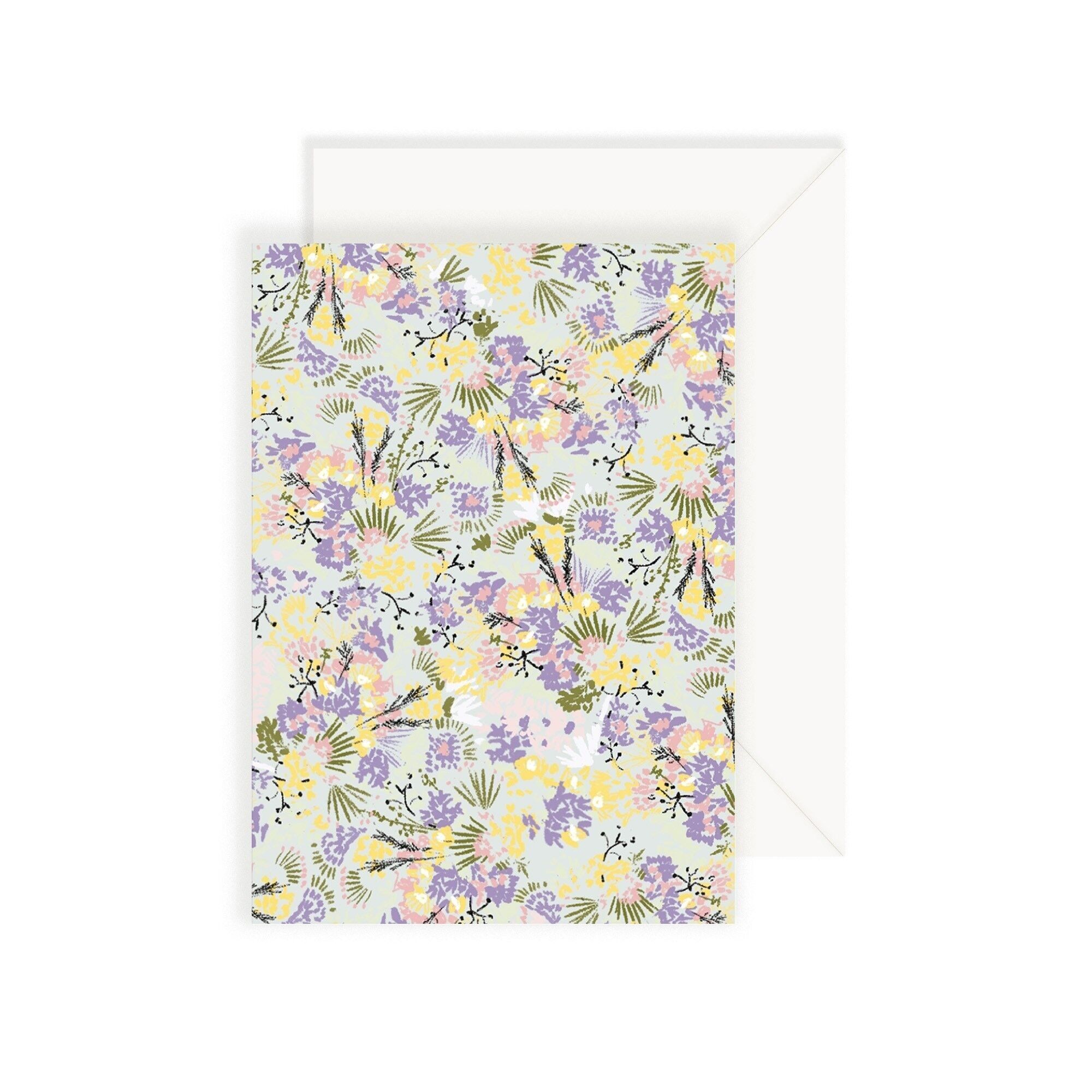 Carta blu con stampa botanica