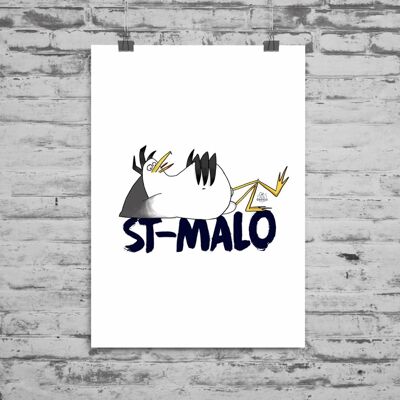 Affiche "Saint-Malo, Le Goéland" - Format A3