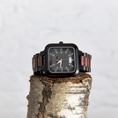 The Hickory - Reloj de madera vegana hecho a mano