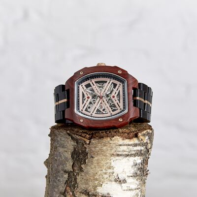 The Mahogany - Handmade Vegan Wood Mechanical Watch