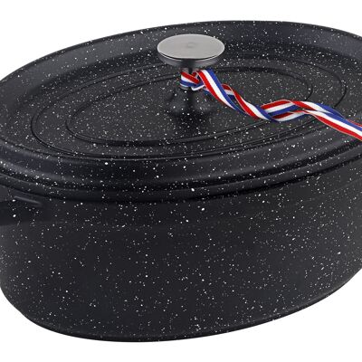 Cocotte Ovale Fonte Noire 30cm