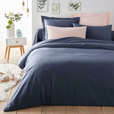 Drap plat Percale 270x310 Bleu marine