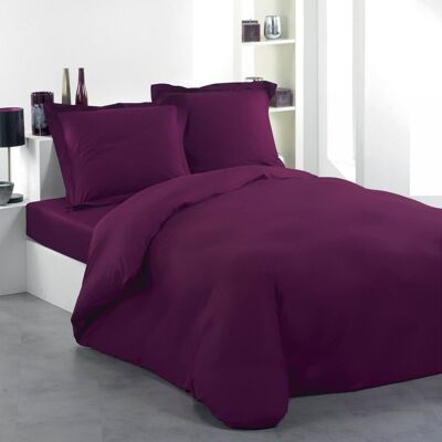 Drap plat Percale 270x310 Prunelle