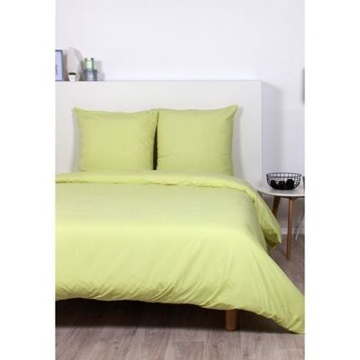 Housse de couette Percale 220x240 Vert absinthe