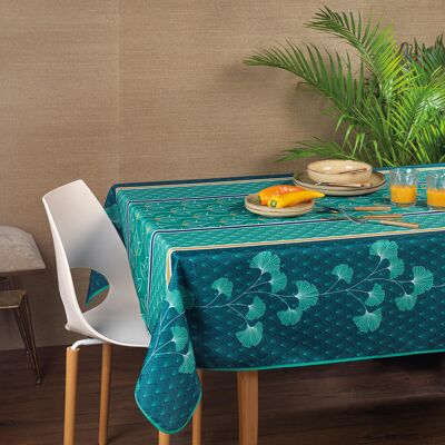 Nappe imprimée Lustre bleu Rect 145x300