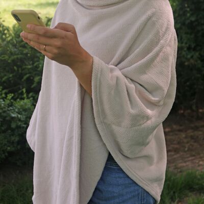 Poncho jacquard Sable