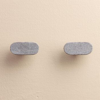 Boutons de tiroir en pierre grise Veena 1