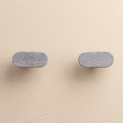 Boutons de tiroir en pierre grise Veena