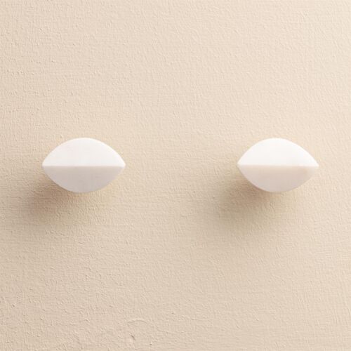 Vera White Stone Drawer Knobs