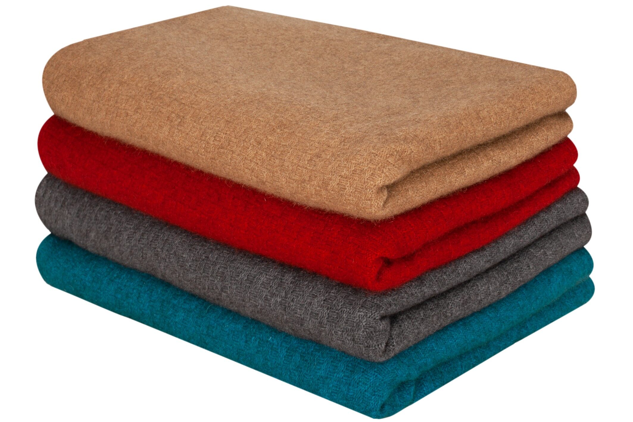 Manta de lana con estampado trenzado