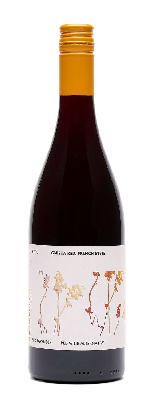 Red French style wine alternative - to replace a light bodied red wine - 75 cl alcohol free