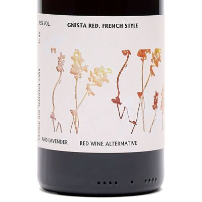 Red French style wine alternative - to replace a light bodied red wine - 75 cl alcohol free