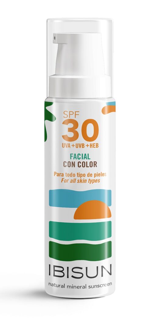 Crema solar facial hidratante con color SPF30 BIO&VEGAN
