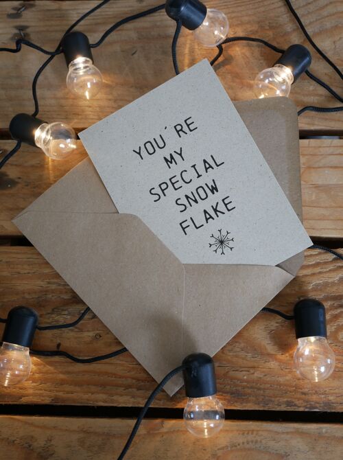 Weihnachtskarte "You´re my special snowflake"