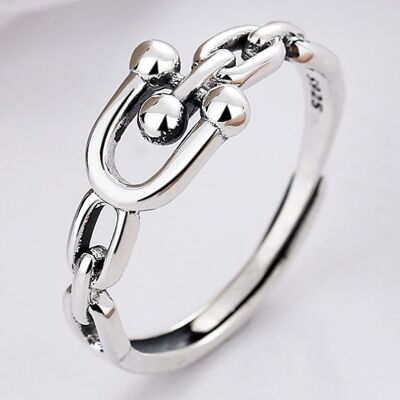 S925 Sterling silver U-shaped horseshoe buckle