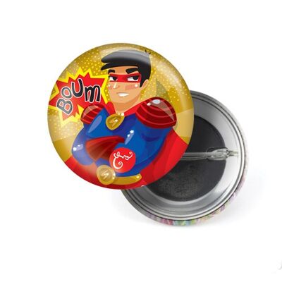Badge Garçon - Superhéros